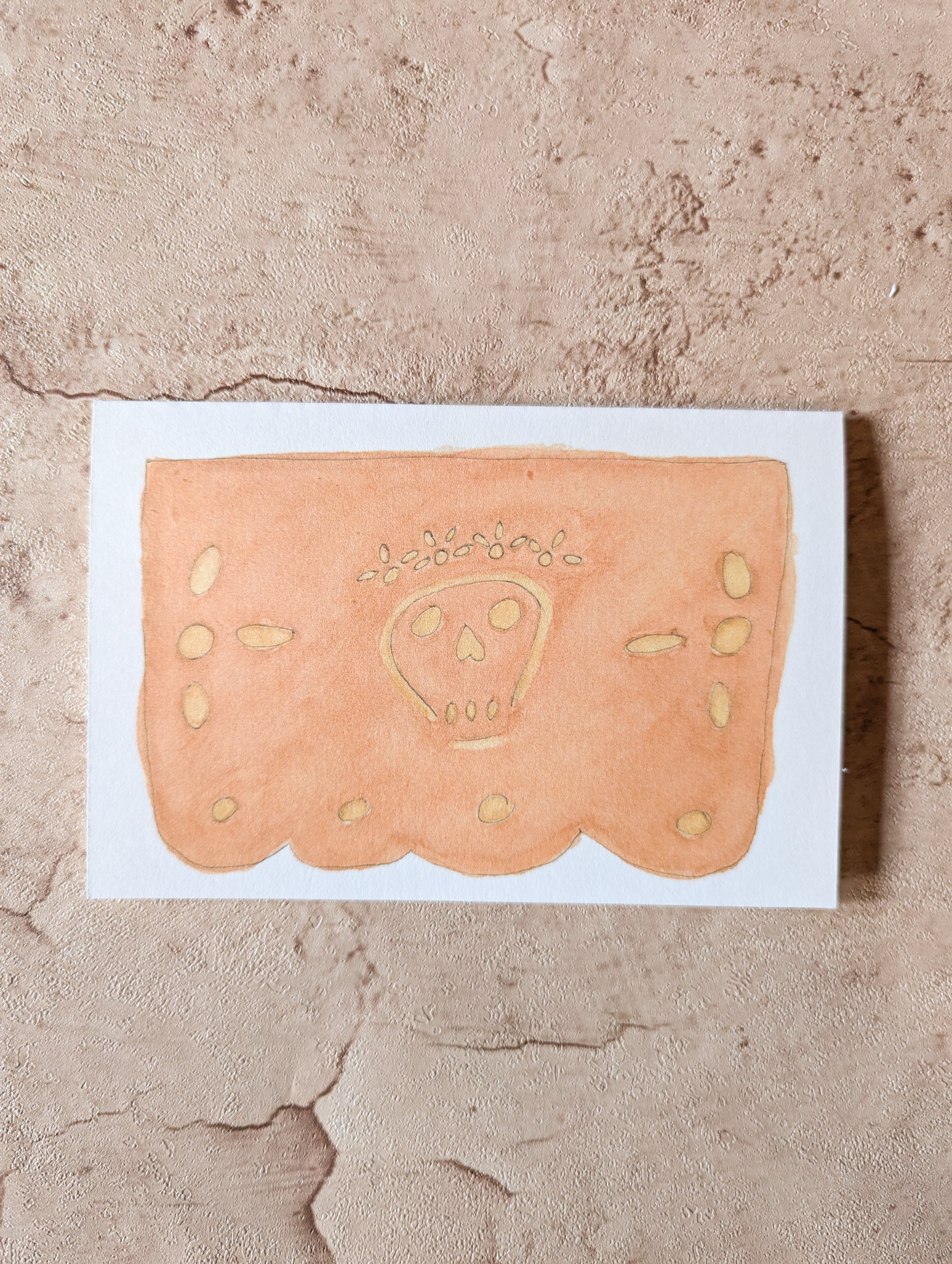 Orange Papel Card
