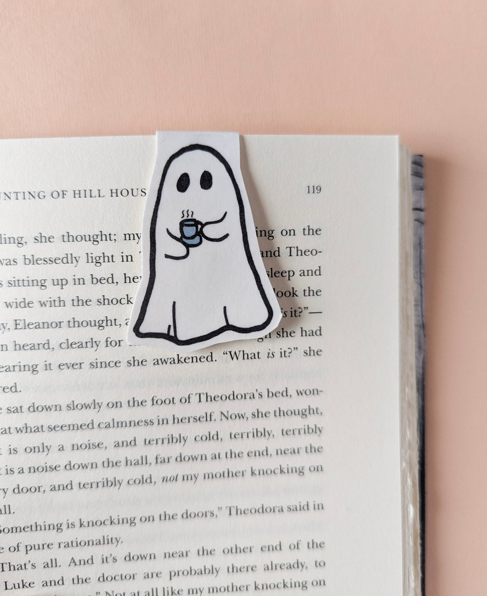 Cozy Ghost Magnetic Bookmark