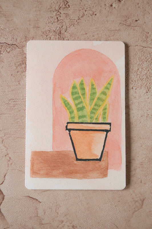 Snake Plant Print Card