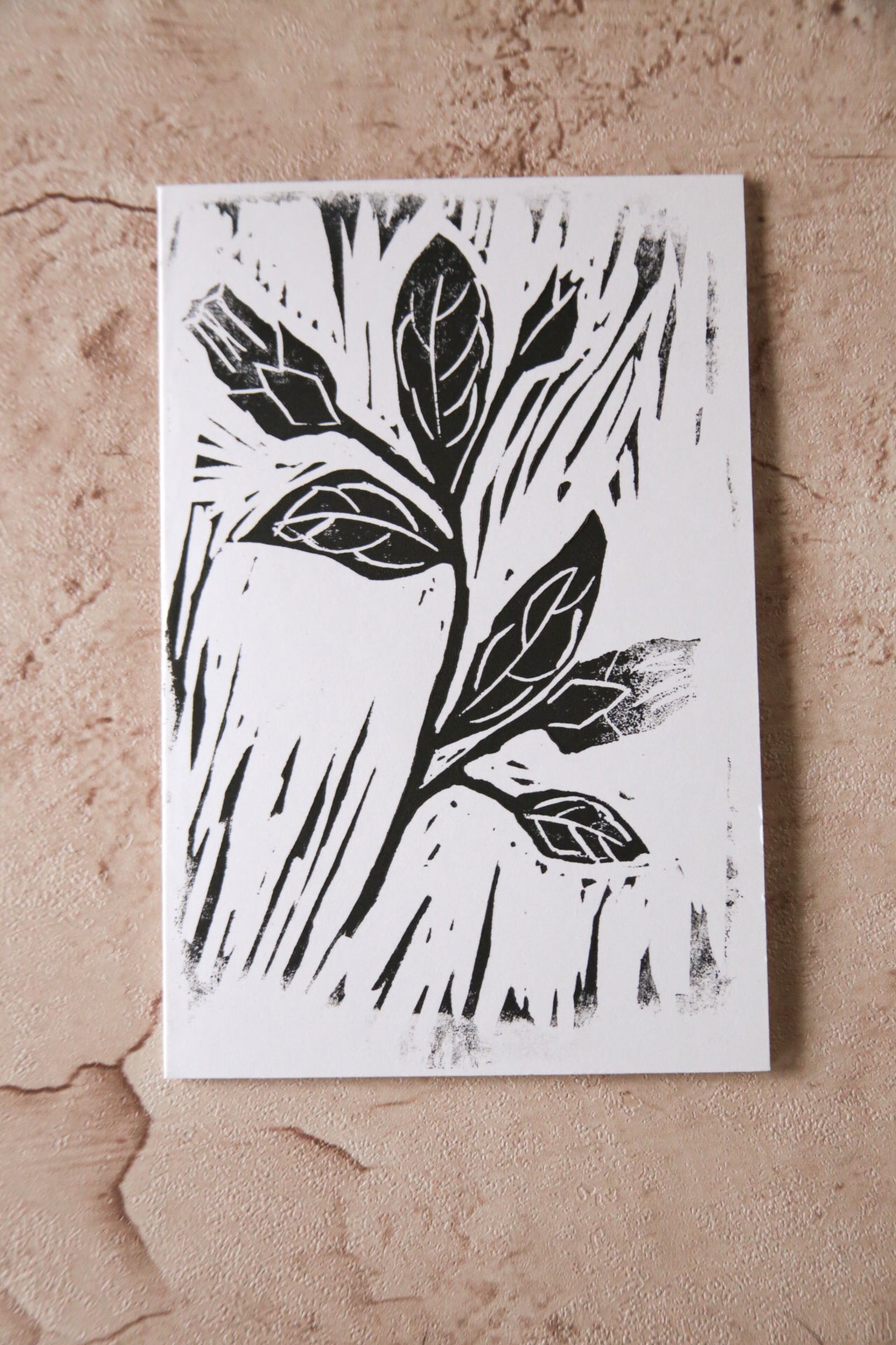 Deadly Nightshade Linocut Card