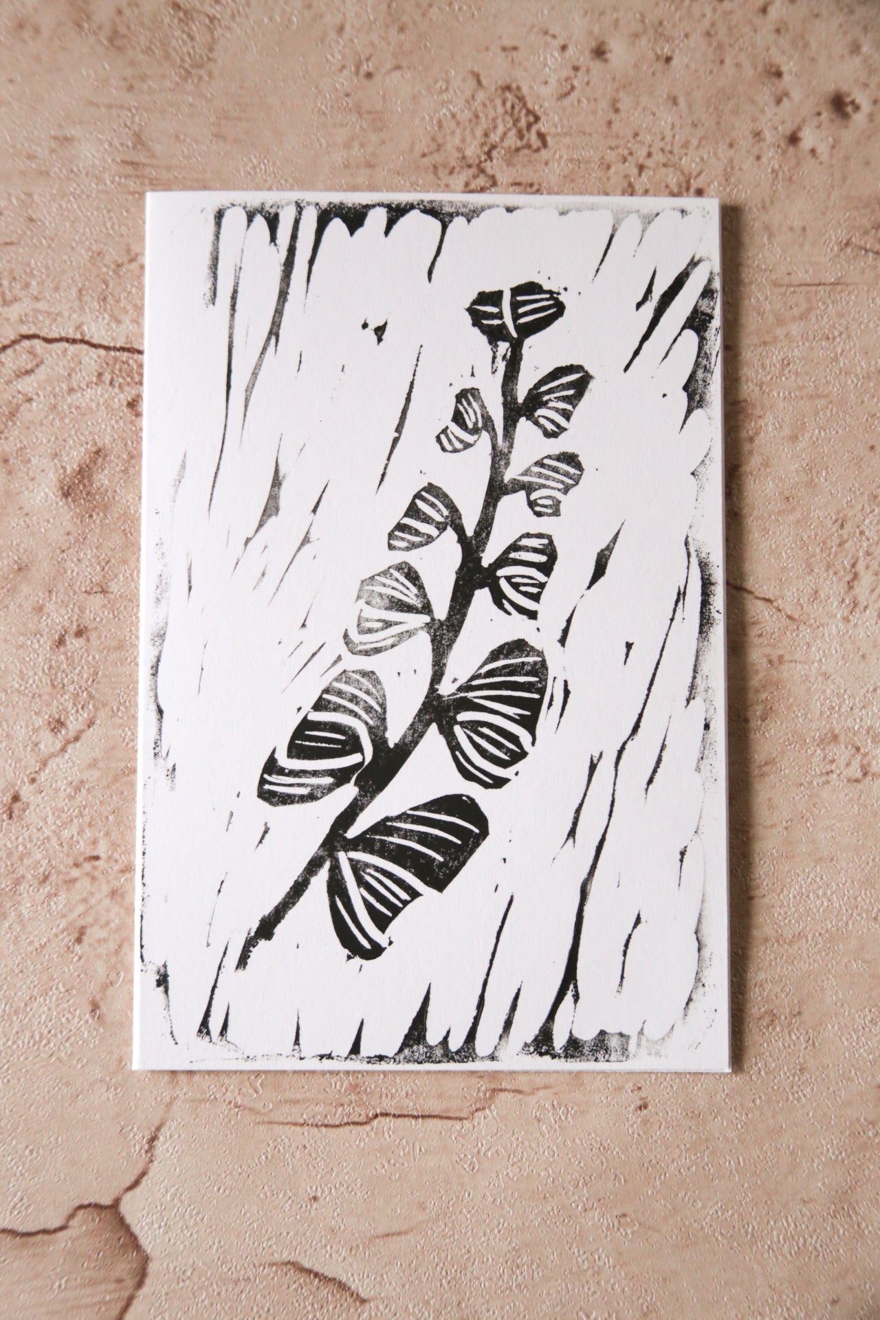 Monkshood Linocut Card