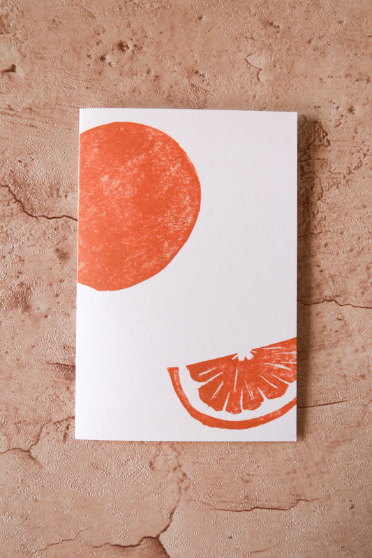 Orange Print Card