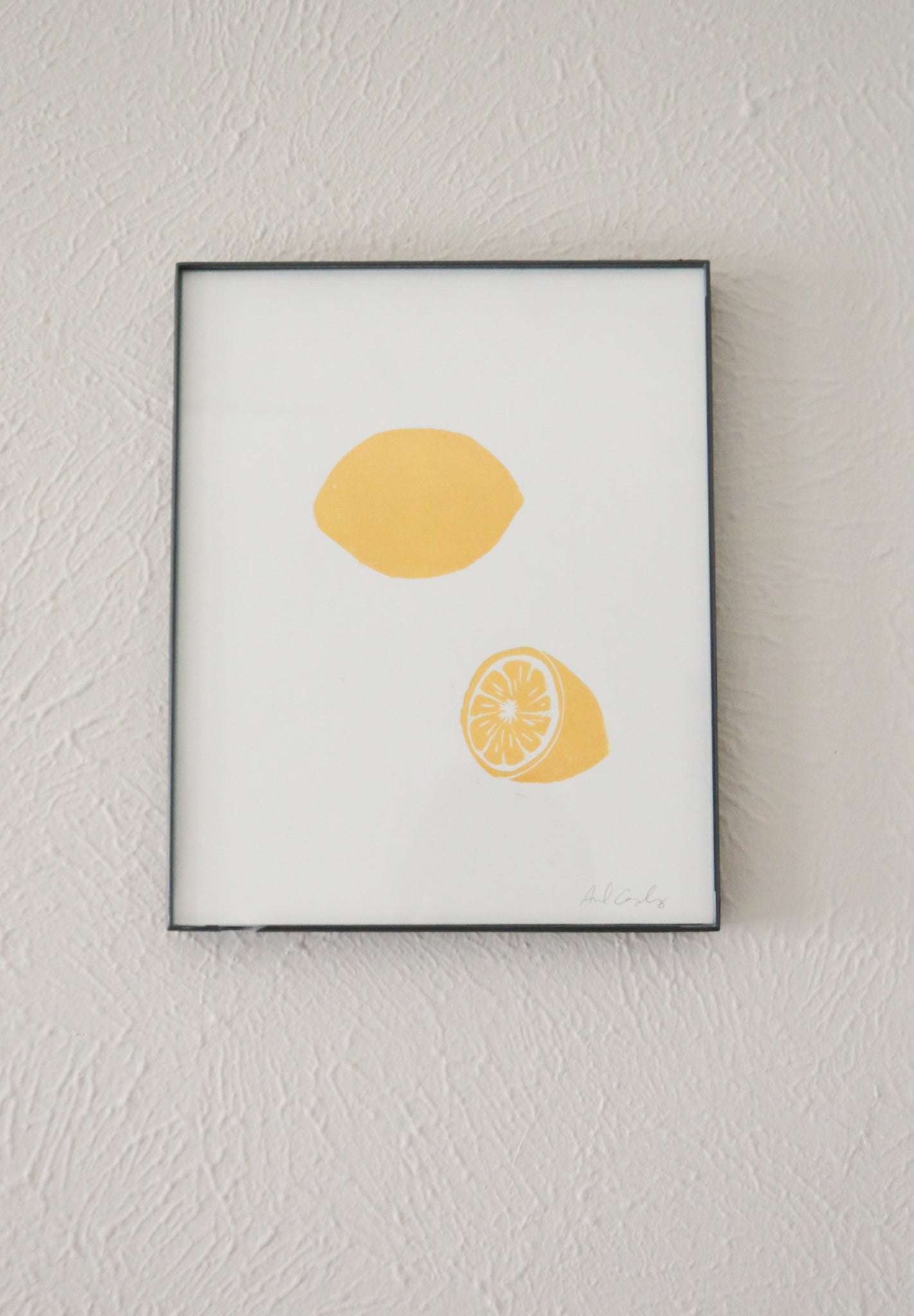 Lemon Linocut Print