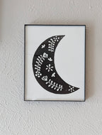 Moon Linocut Print
