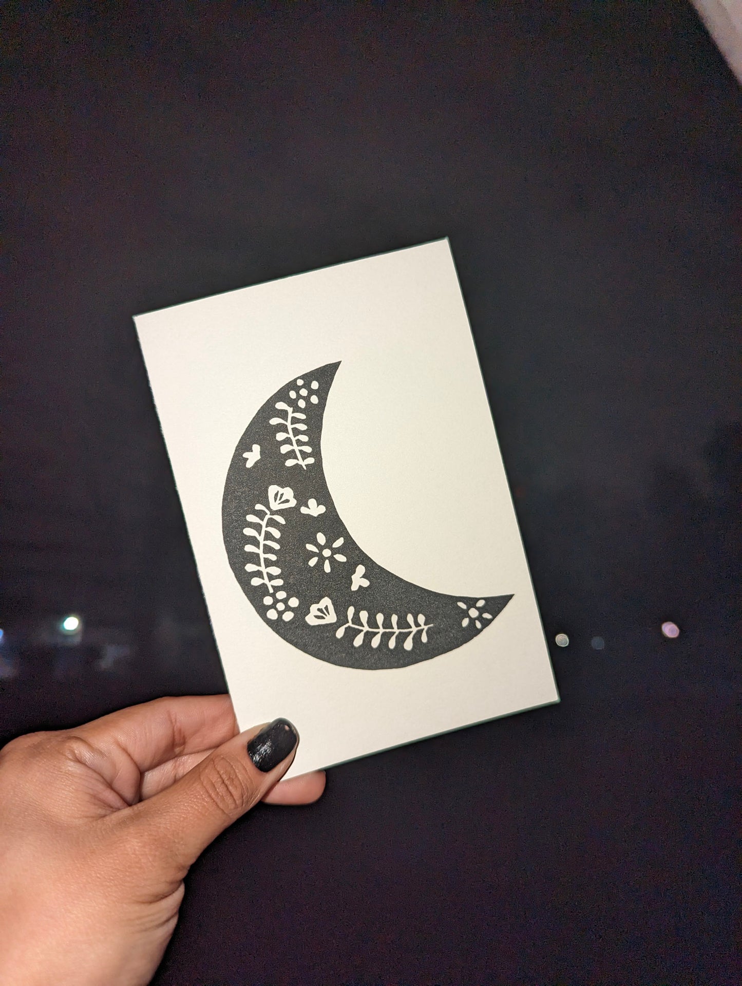 Moon Print Card