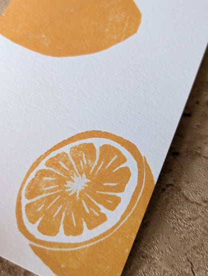 Lemon Print Card