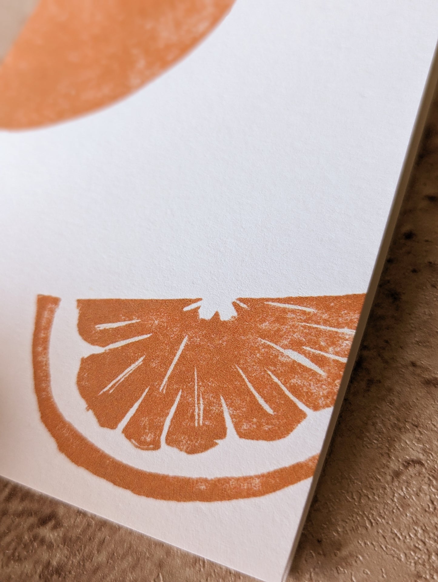 Orange Print Card