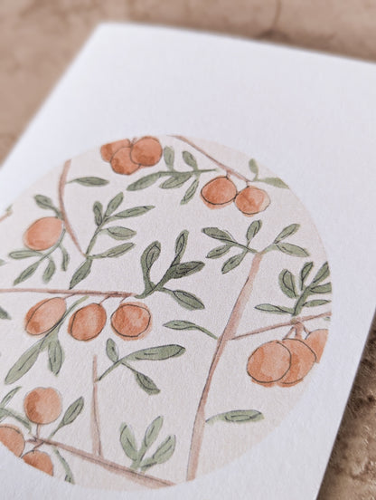 Orange Watercolor Card