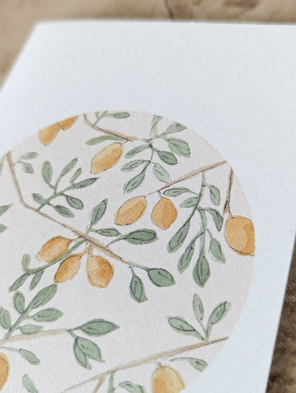 Lemon Watercolor Card