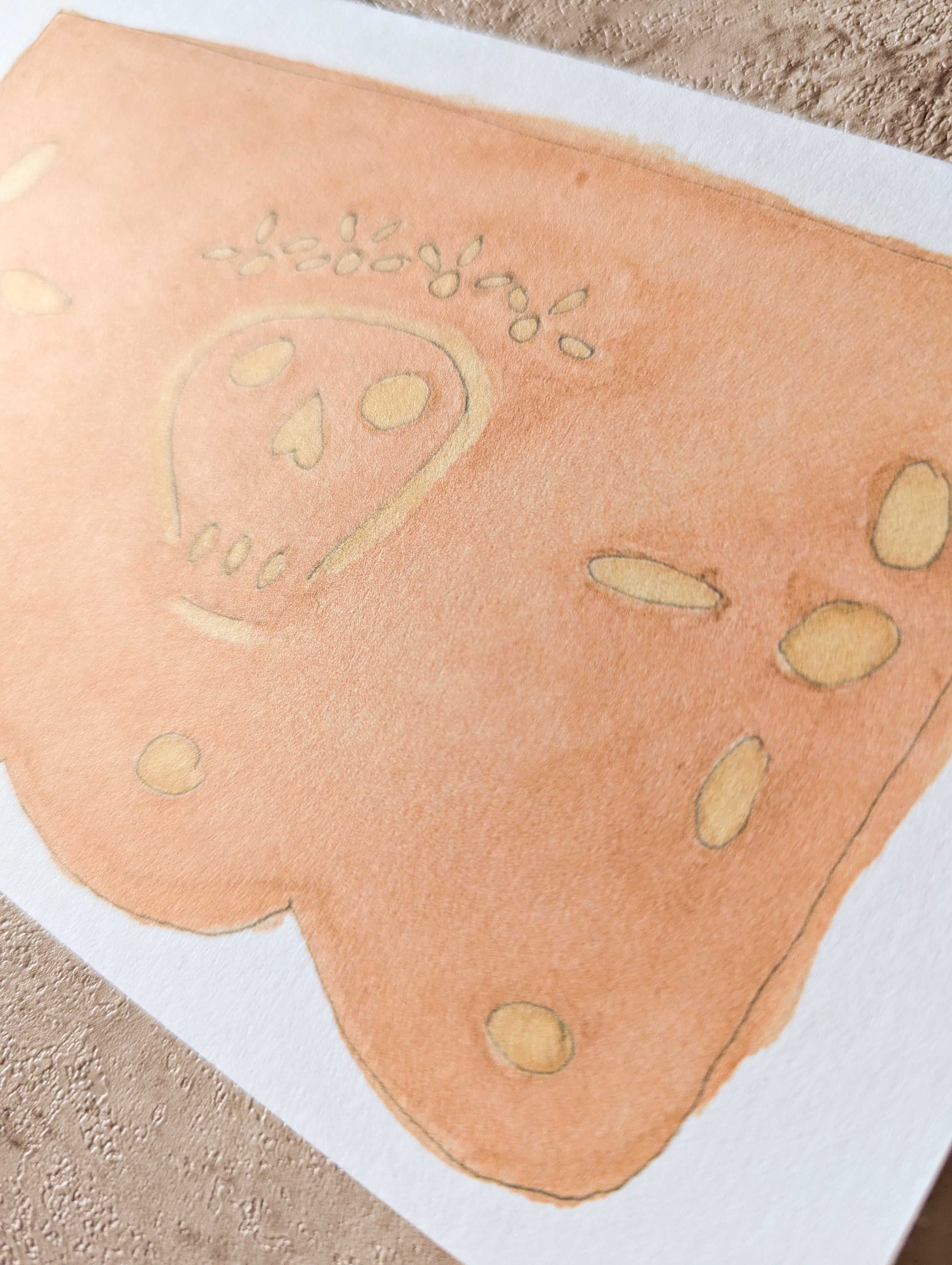 Orange Papel Card