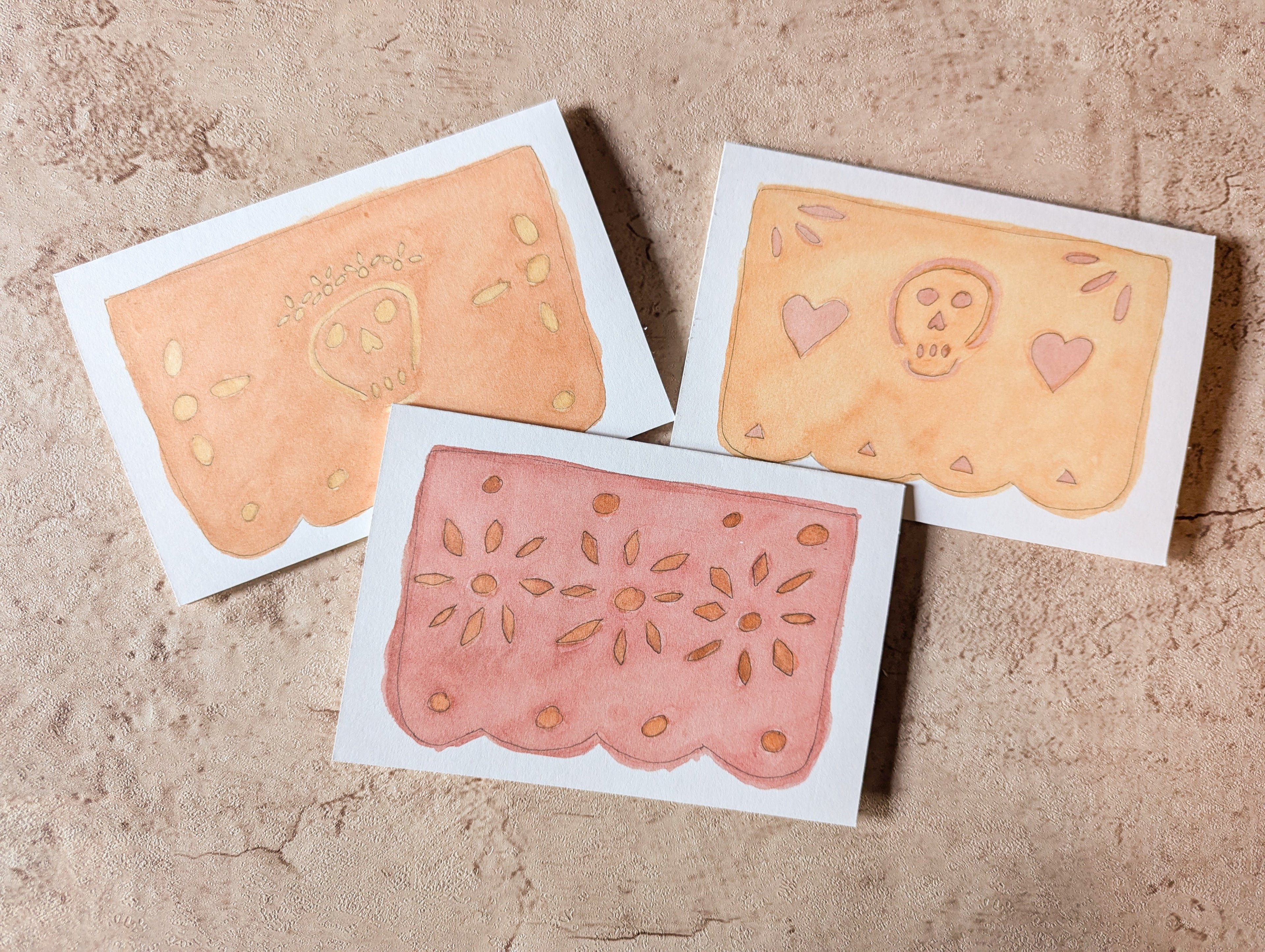Orange Papel Card