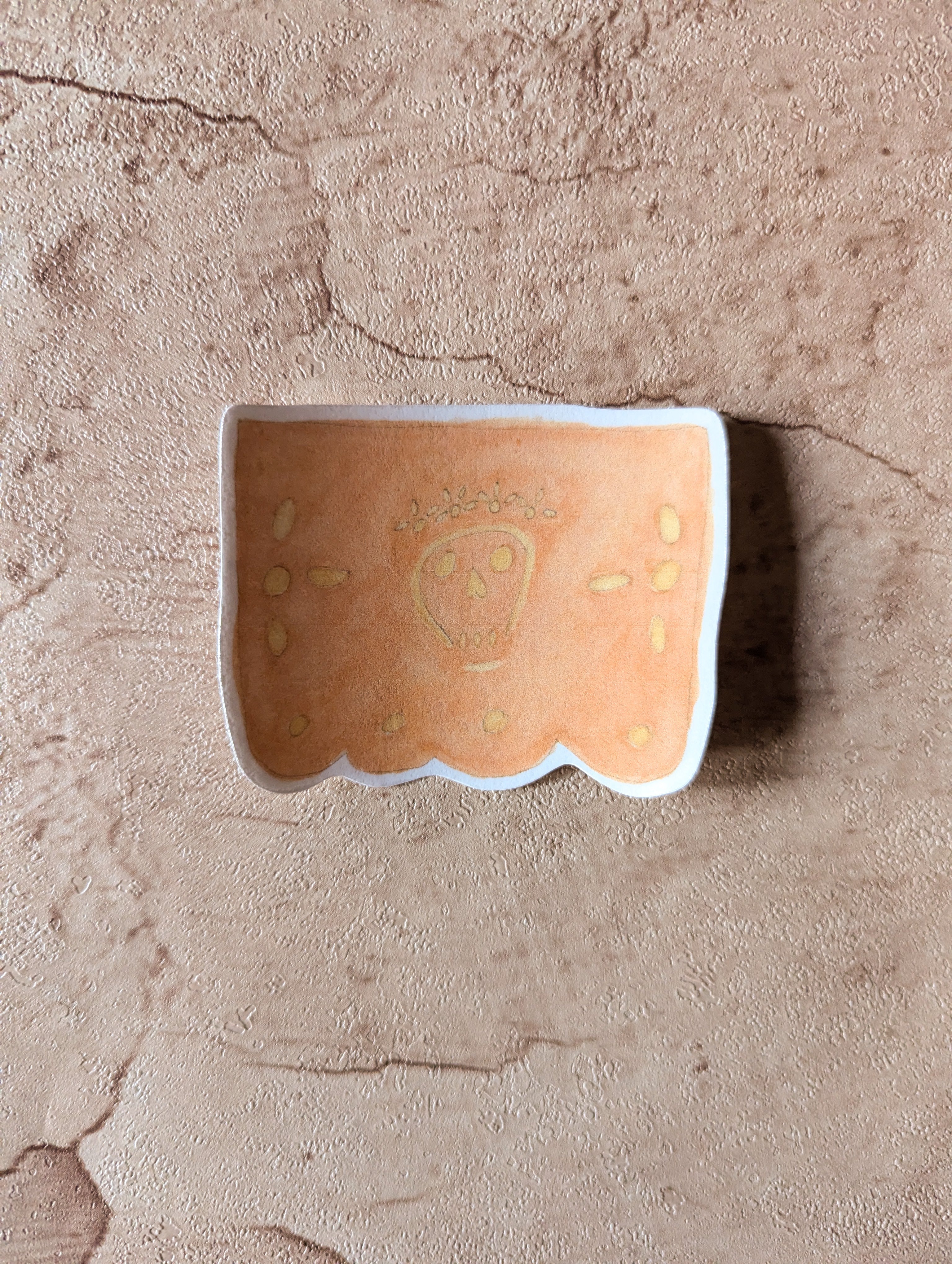 Orange Papel Sticker