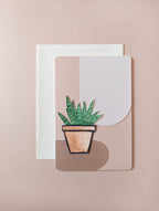 Zebra Plant Handmade Card