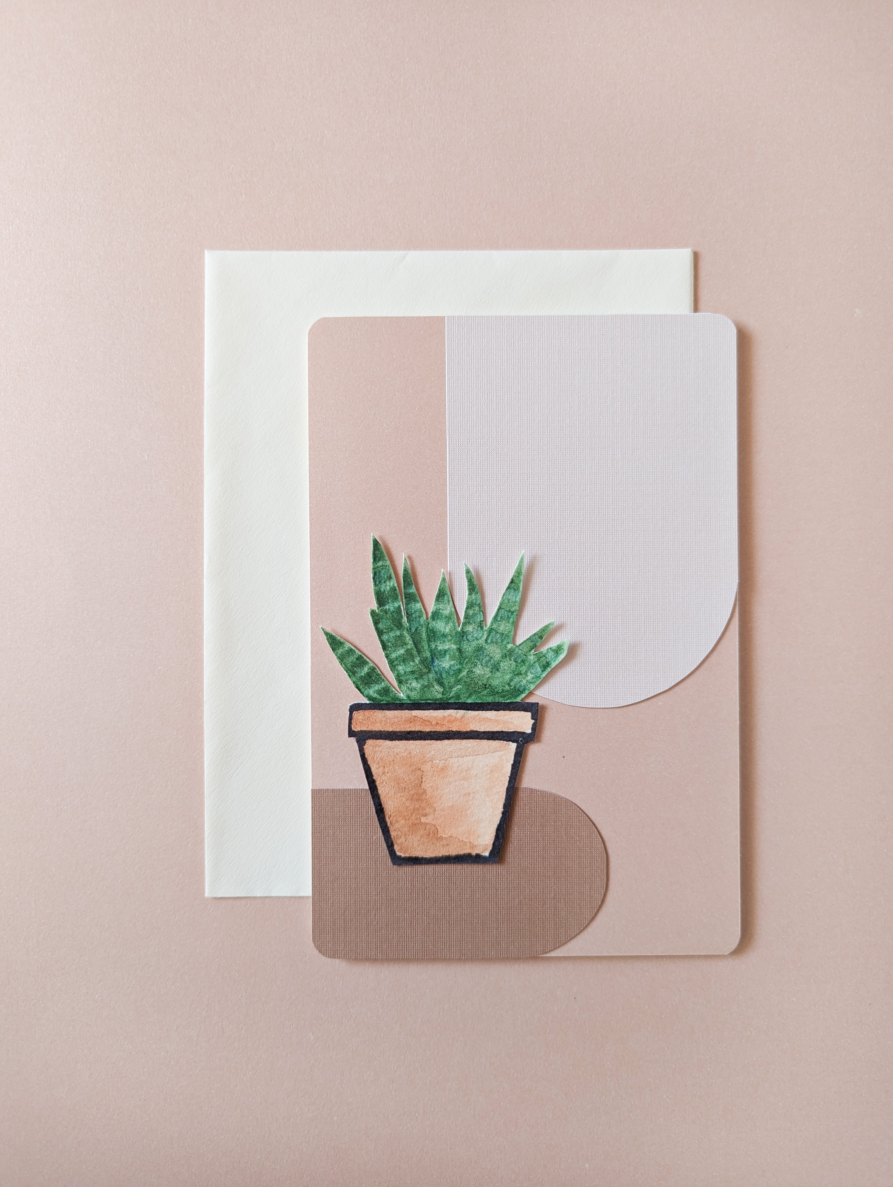 Zebra Plant Handmade Card