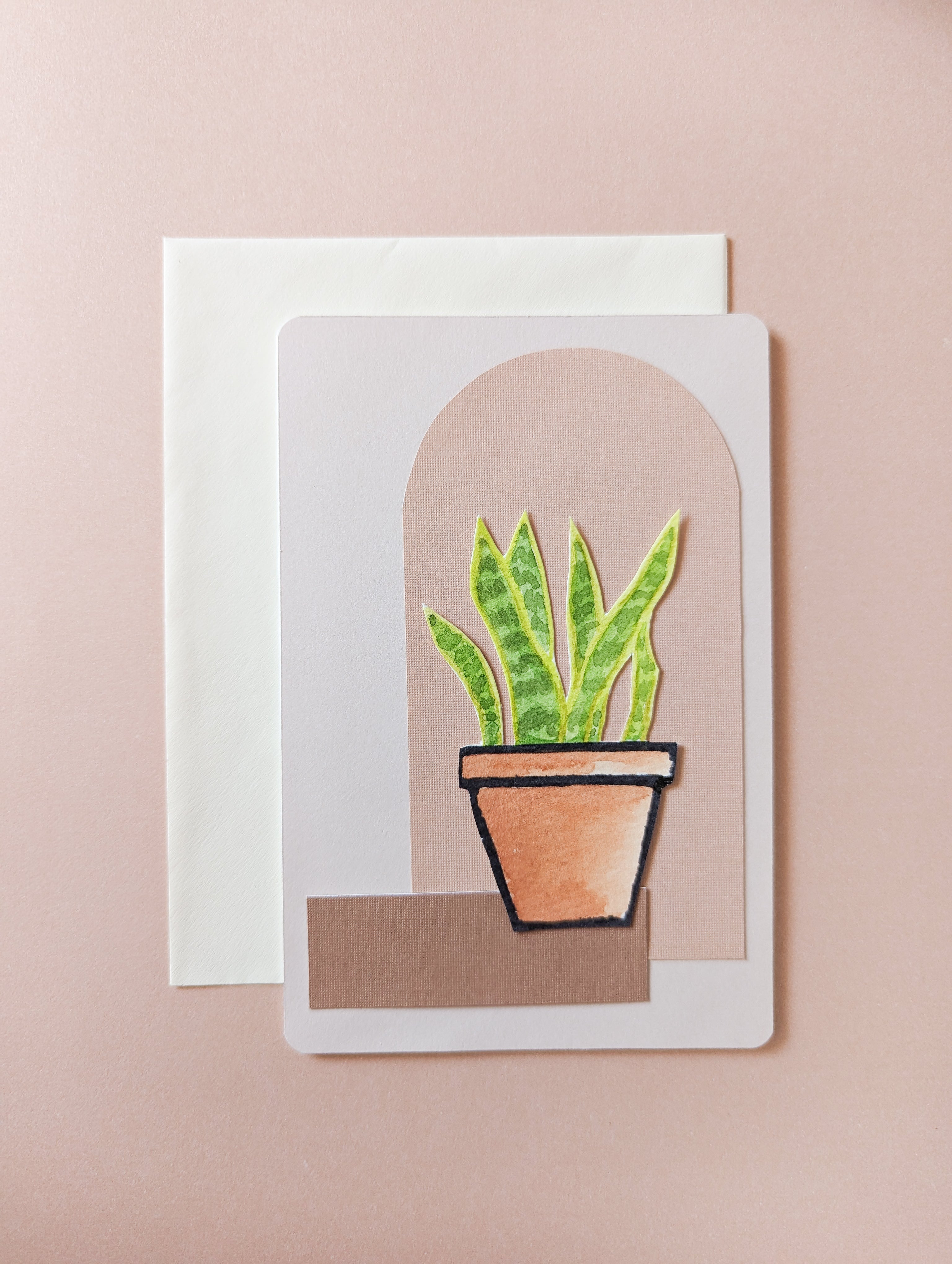 Snake Plant Handmade Card