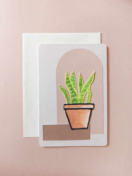 Snake Plant Handmade Card