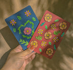 Blue Flora Handmade Card