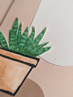 Zebra Plant Handmade Card