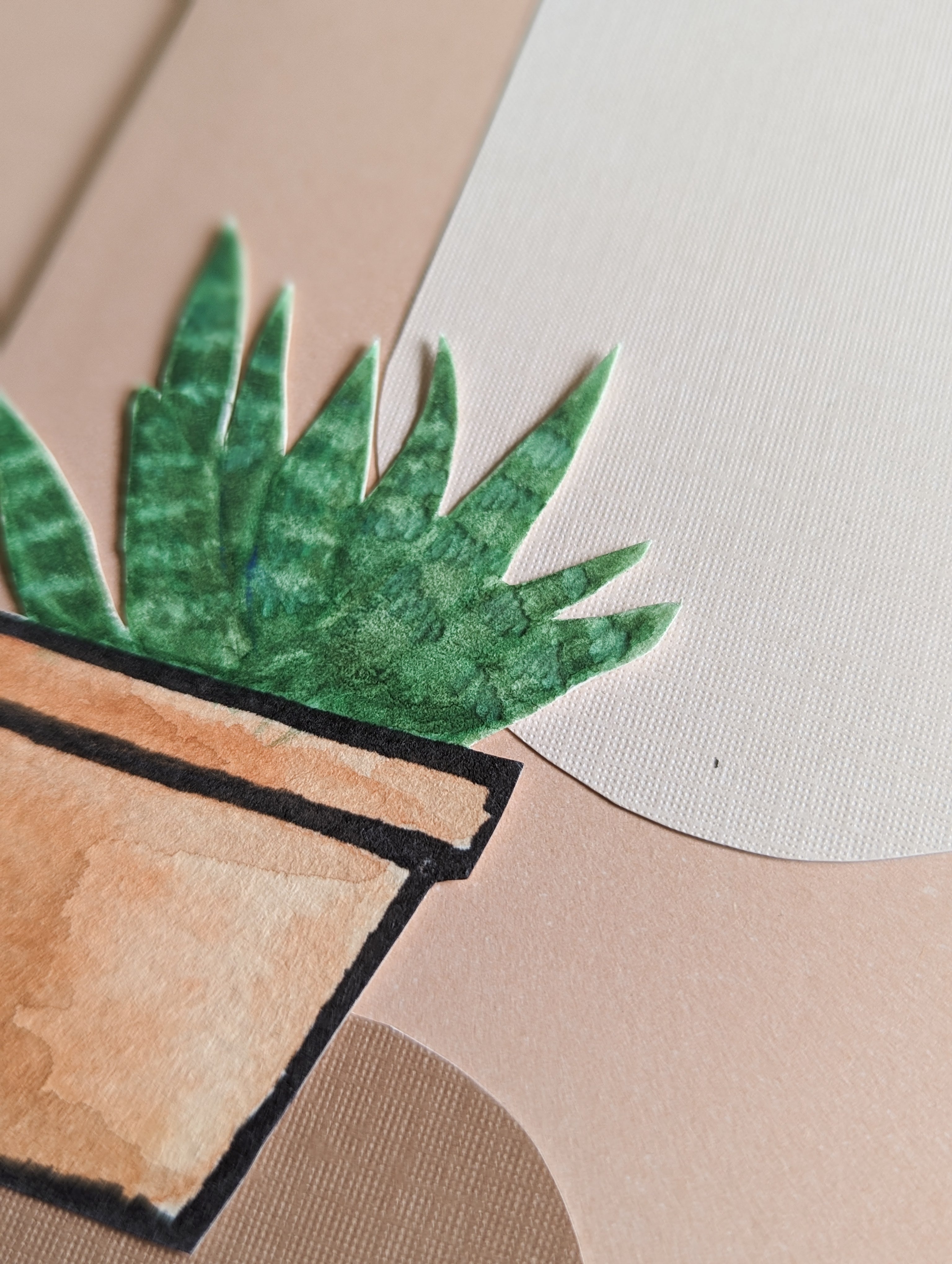 Zebra Plant Handmade Card